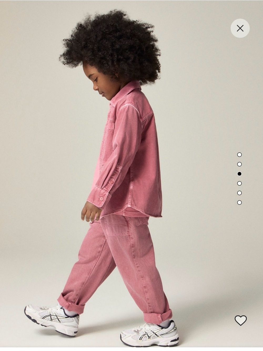 Crewcuts Pink Button-Down Shirt garment dyed denim unisex - Picture 3 of 7